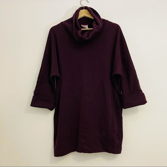 Vintage | Burgundy “Weekenders” Mock Neck Tunic Dress - Picture 1 of 14